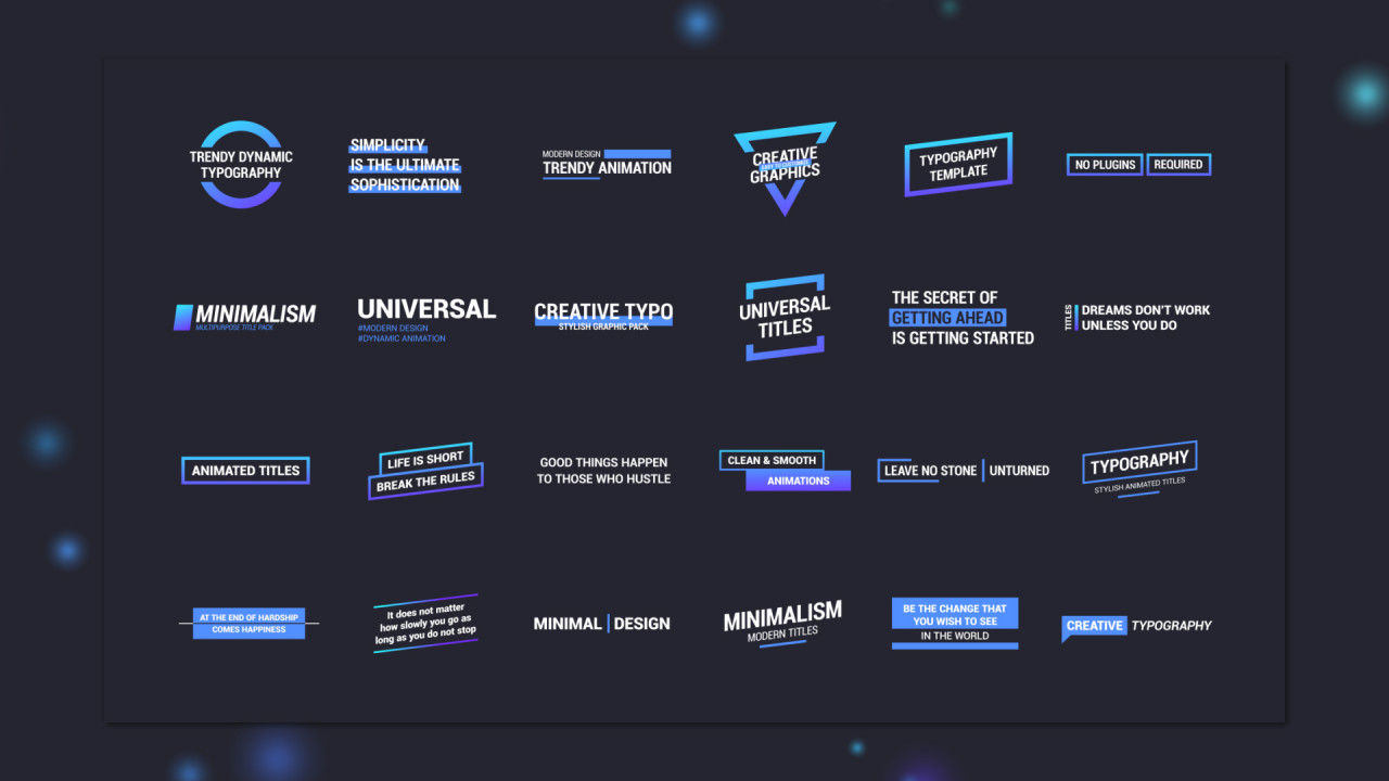 创意的动态全屏标题素材库精选AE模板