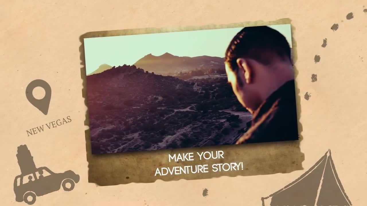 冒险风格的幻灯片图文展示素材库精选AE模板