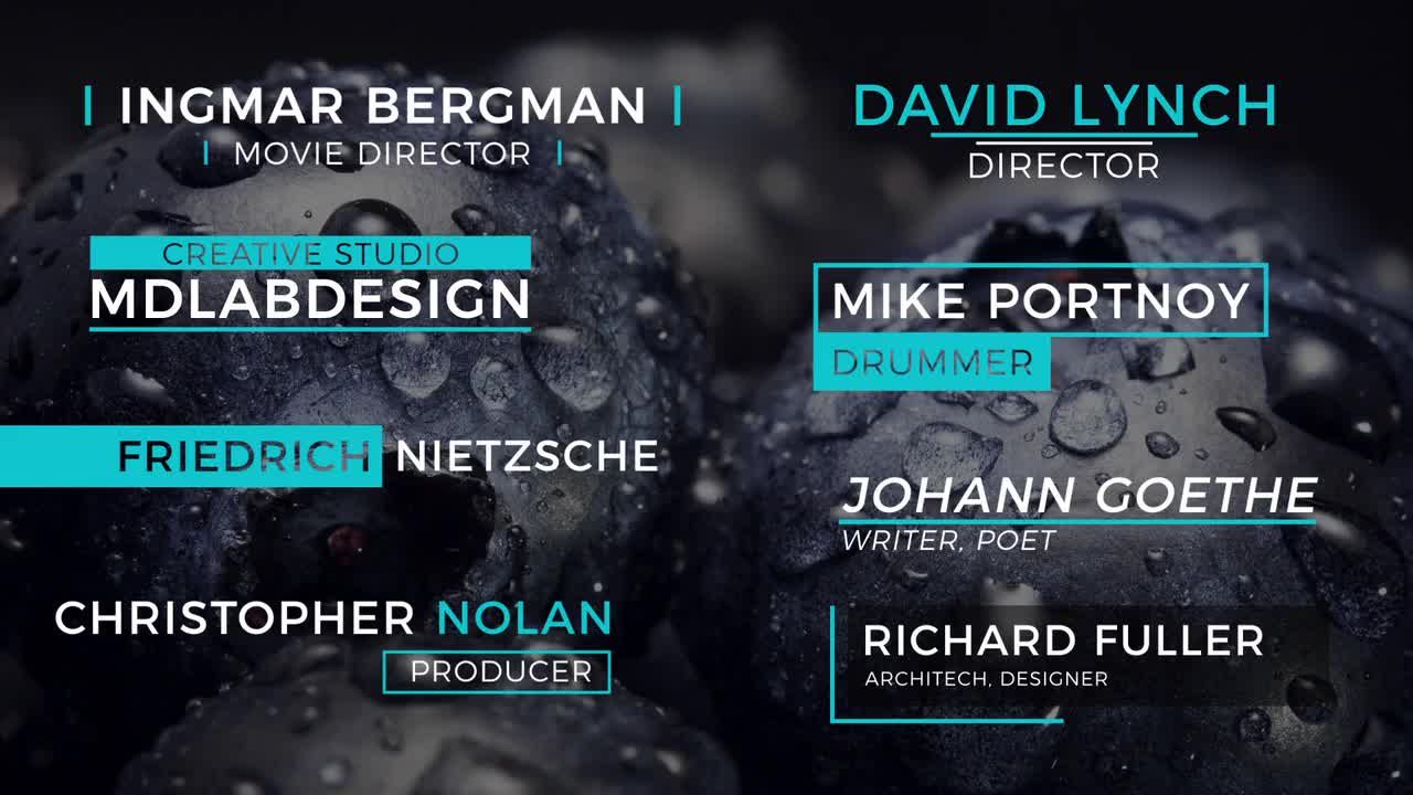 8个简约干的下三分之一标题动画素材库精选AE模板