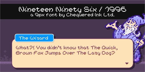 Nineteen Ninety Six font素材之家精选英文字体