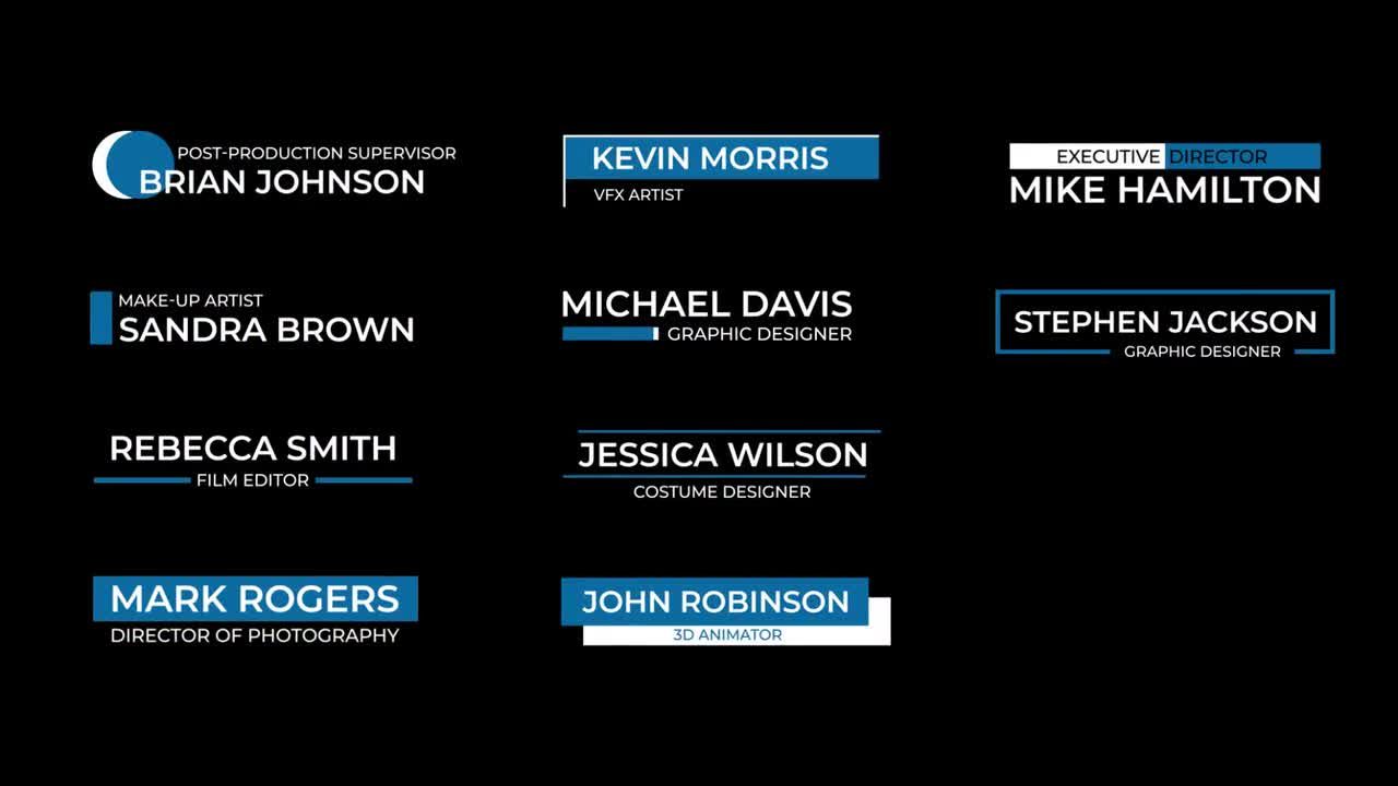 10个创意标题文字企业幻灯片展示素材库精选AE模板