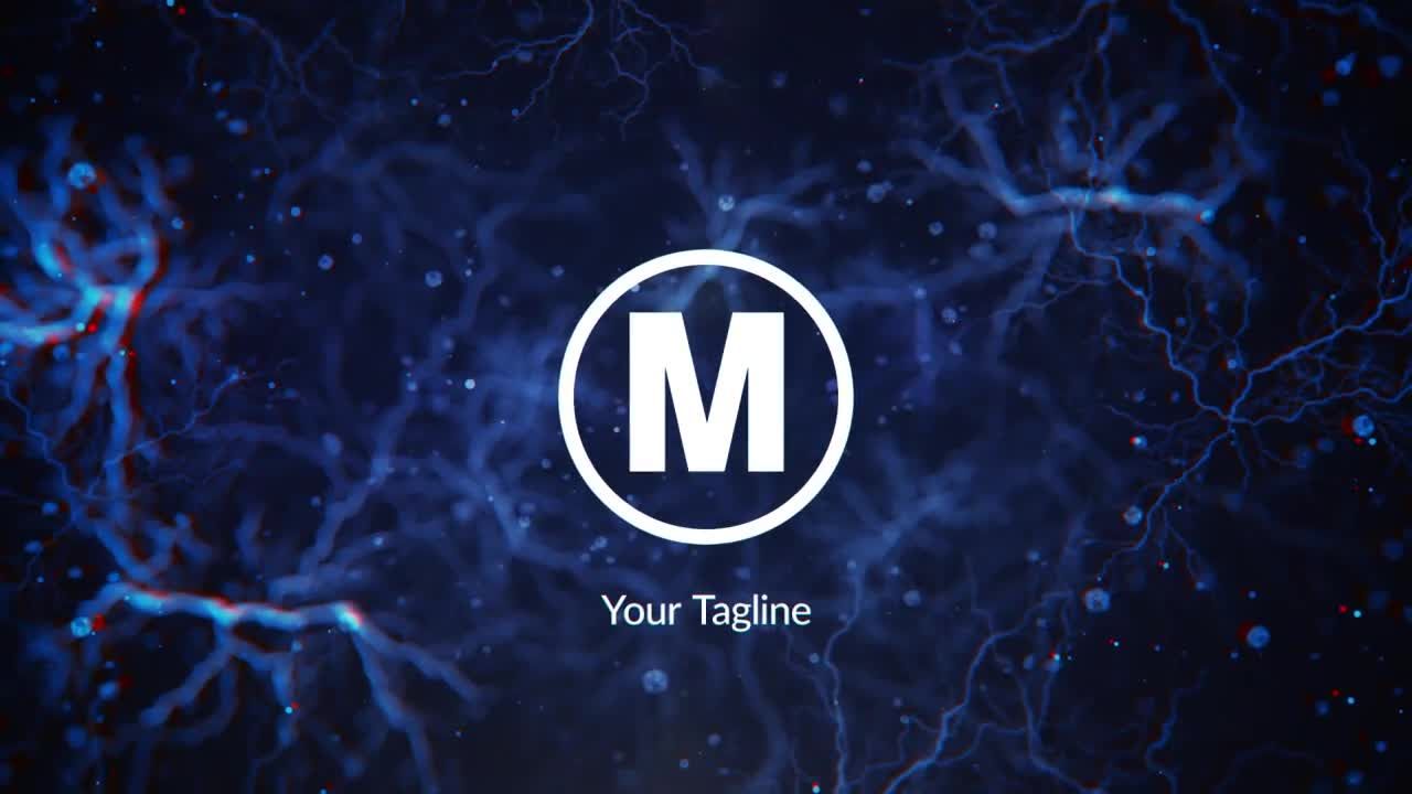 黑暗神秘创意动态动画脉冲徽标展示素材库精选AE模板