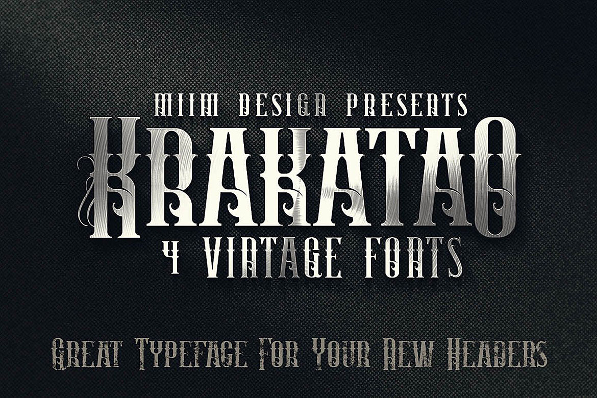Fontbundles – Krakatao – Vintage Font素材之家精选英文字体