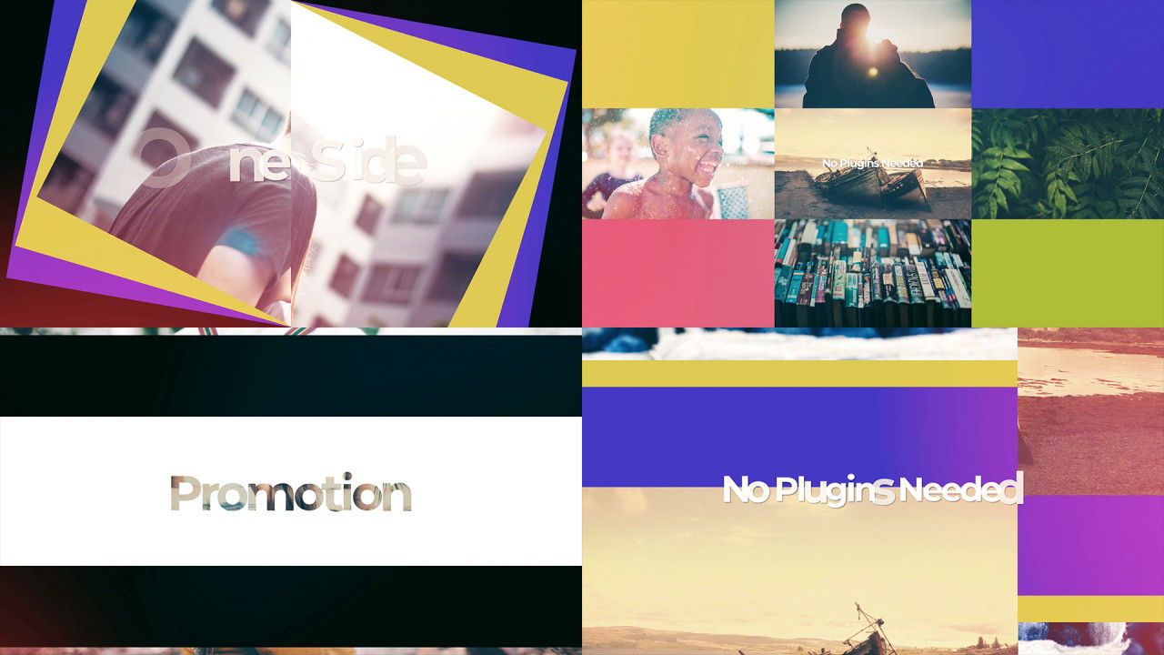 干净多彩的照片幻灯片素材库精选AE模板