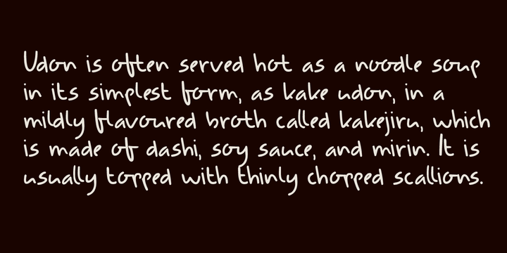 Udon Soup Font插图2