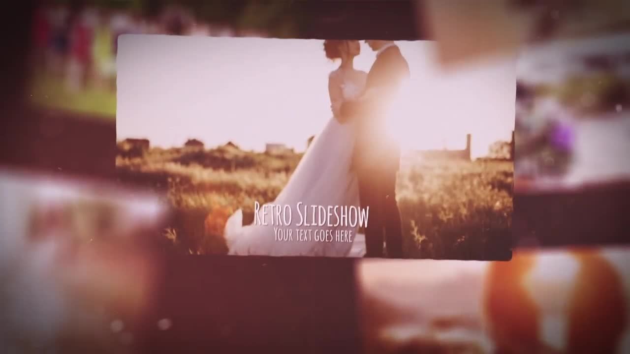 复古幻灯片相册展示片头 素材库精选AE模板