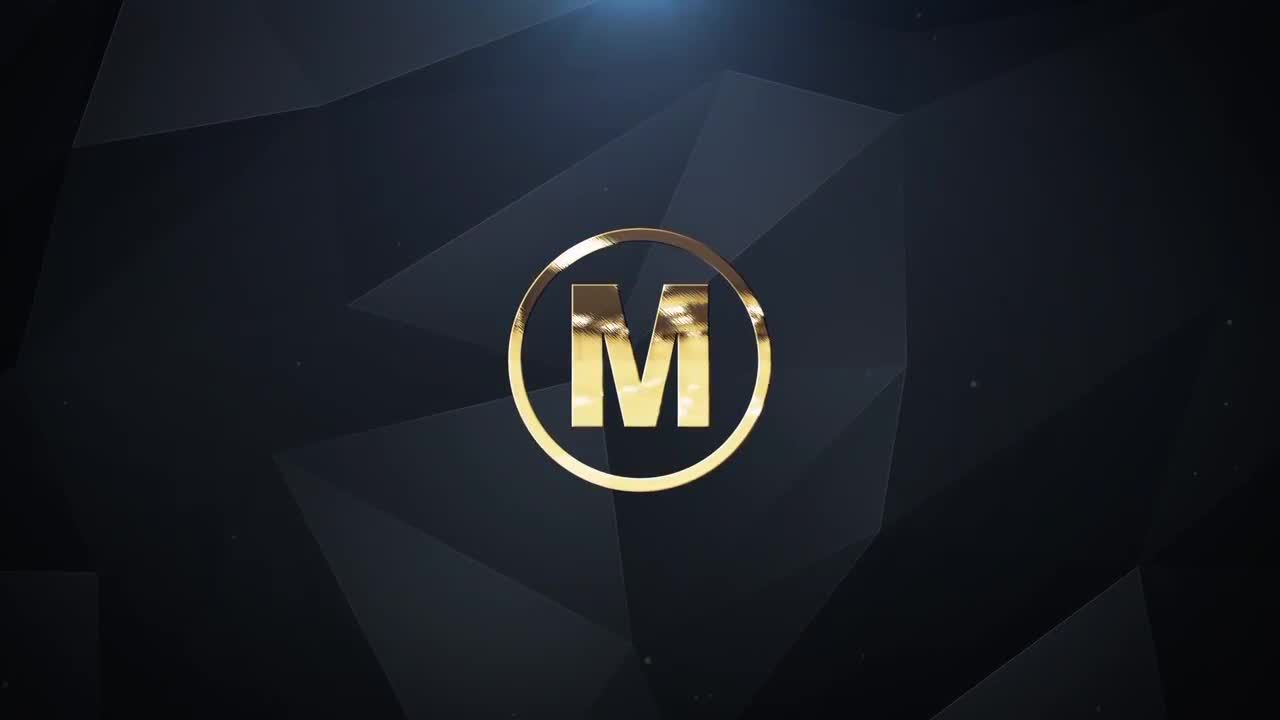 专业的金银色logo展示动画素材库精选AE模板