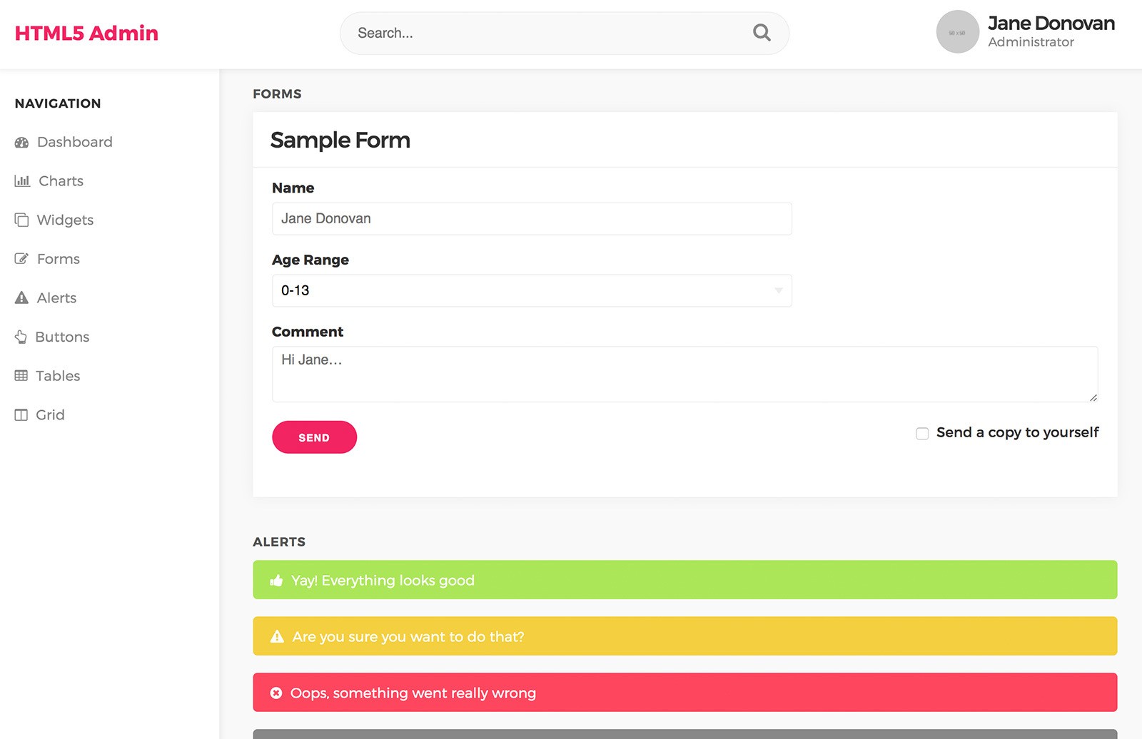 免费后台管理页面模板素材库精选 Free HTML5 Admin Template插图(6)