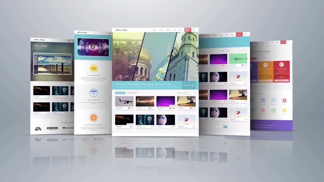 精美的网站展示幻灯片素材库精选AE模板