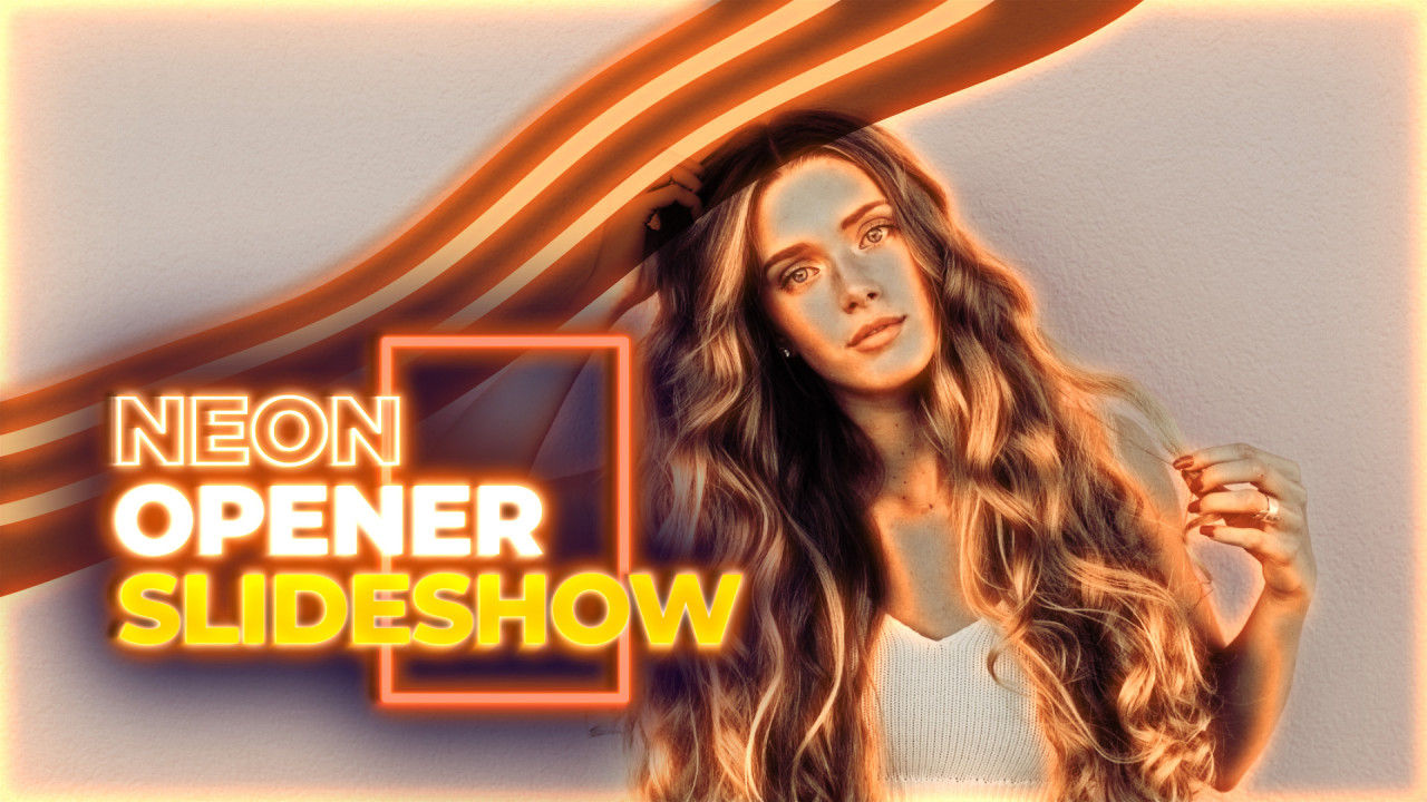 明亮的霓虹幻灯促销素材库精选AE模板