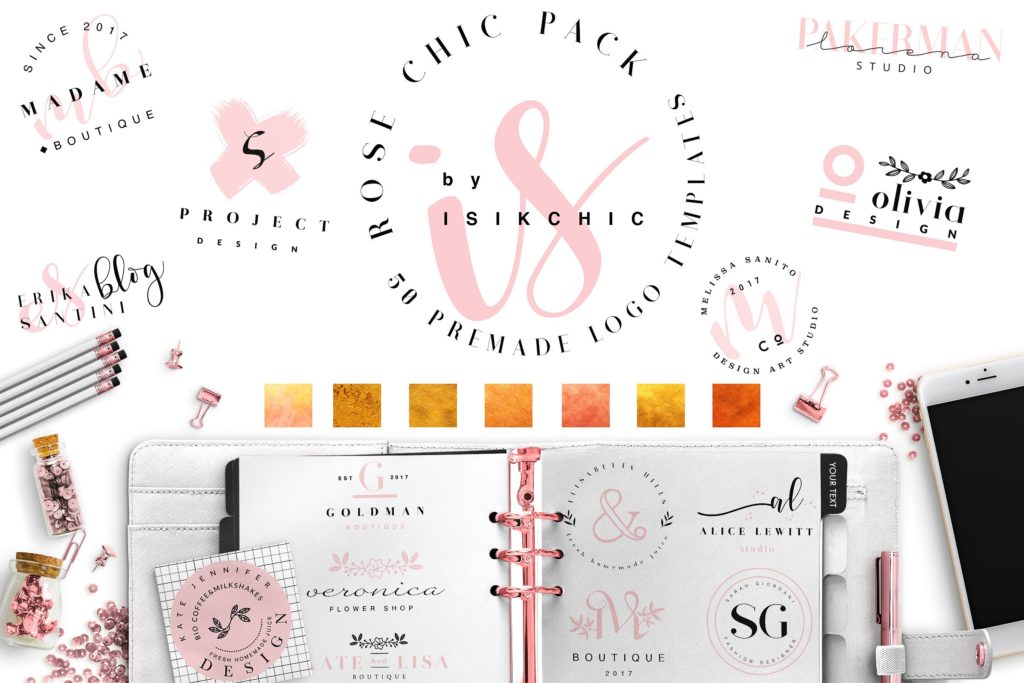 50款金箔纹理LOGO打包下载[psd，ai，eps]插图