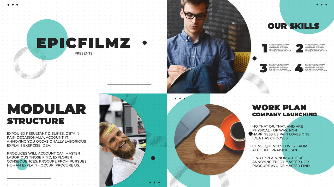 企业宣传介绍幻灯片素材库精选AE模板