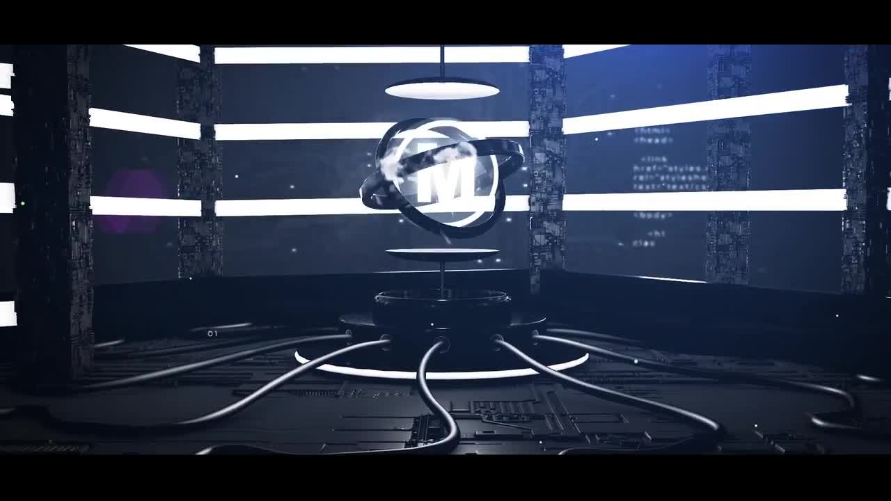 动态动画黑暗工厂徽标素材库精选AE模板