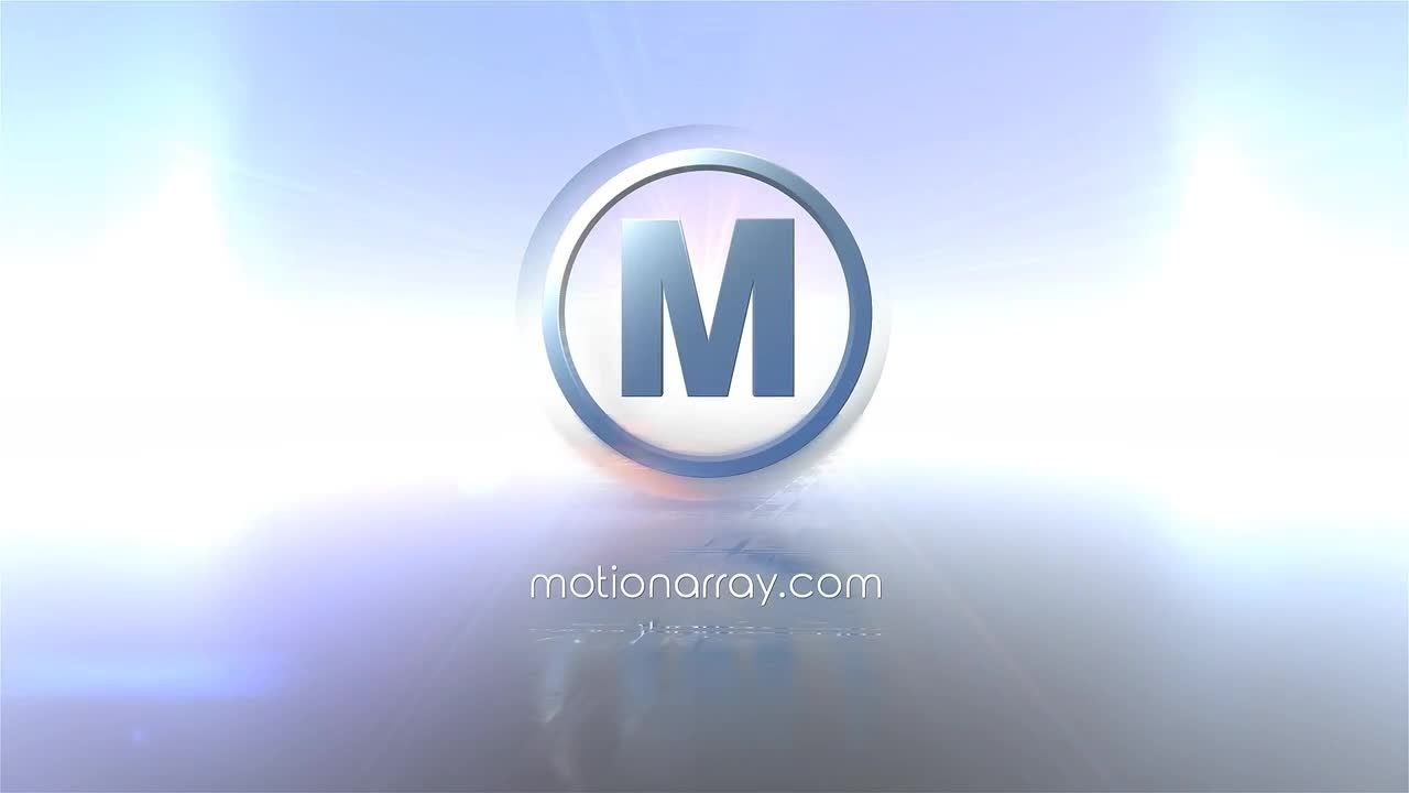 具有动态发光的球体和环绕的徽标展示素材库精选AE模板