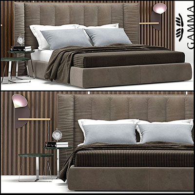 欧式现代皮质双人床素材之家精选3D模型