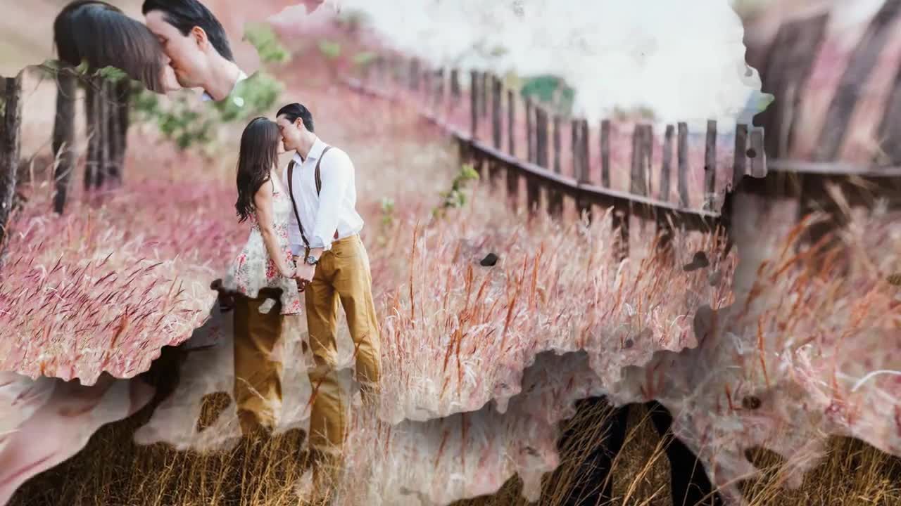 优雅油漆飞溅文本动画素材库精选pr模板