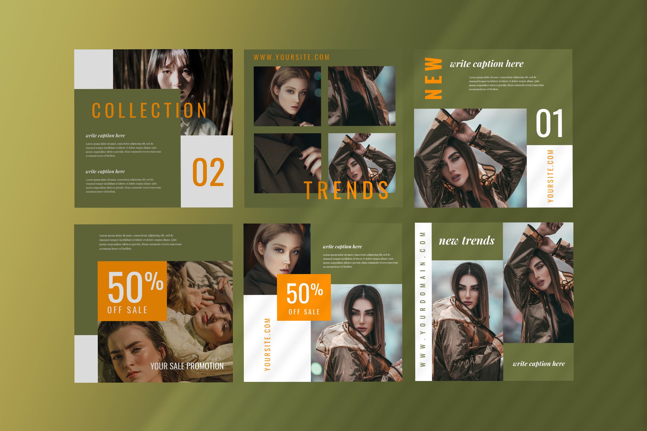 服装大牌社交自媒体广告设计模板素材库精选 Tweleve – Social Media Kit插图(1)