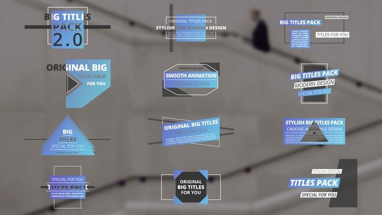 小故障大标题文本动画ae模板