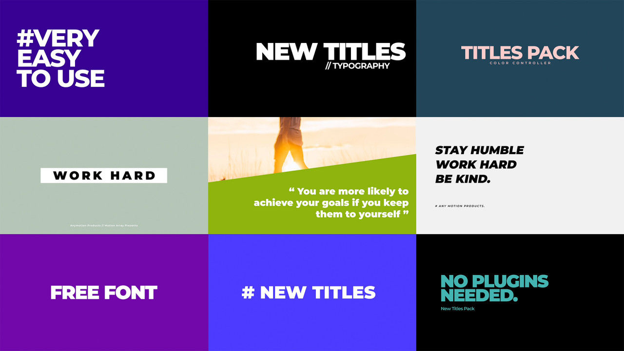 9个优雅时尚的全屏标题动画素材库精选AE模板