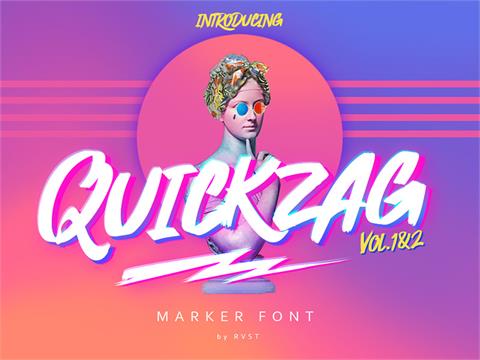 Quickzag font素材之家精选英文字体
