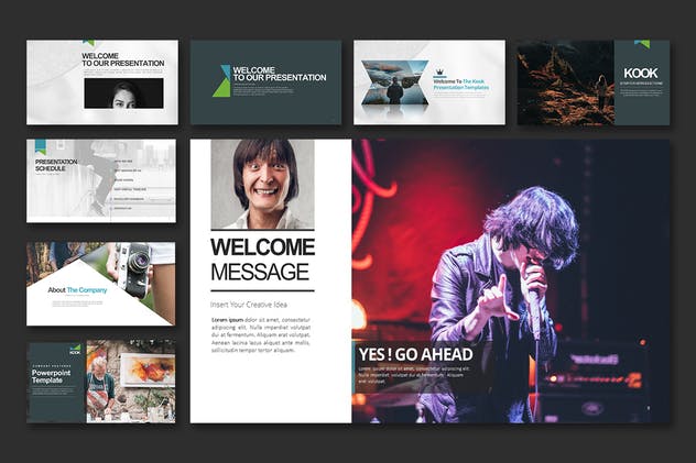 摄影/时尚/服装企业PPT幻灯片设计模板 KooK Powerpoint Presentation插图(1)