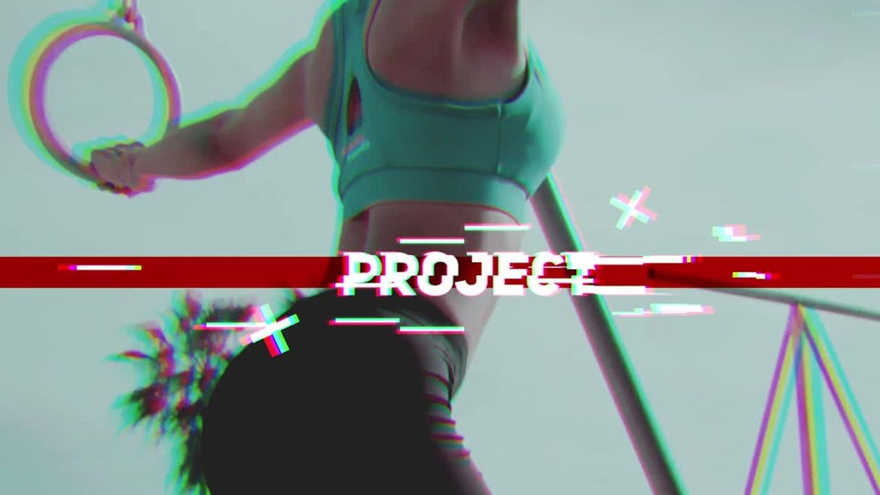 超现代炫酷故障扭曲极限运动开场素材库精选AE模板