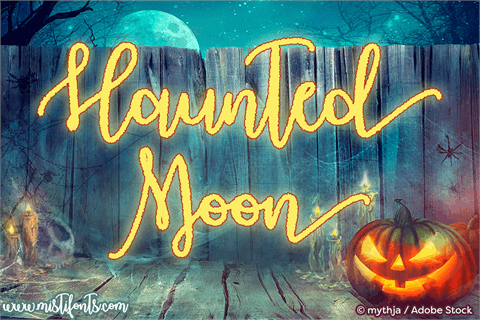 Haunted Moon font素材之家精选英文字体