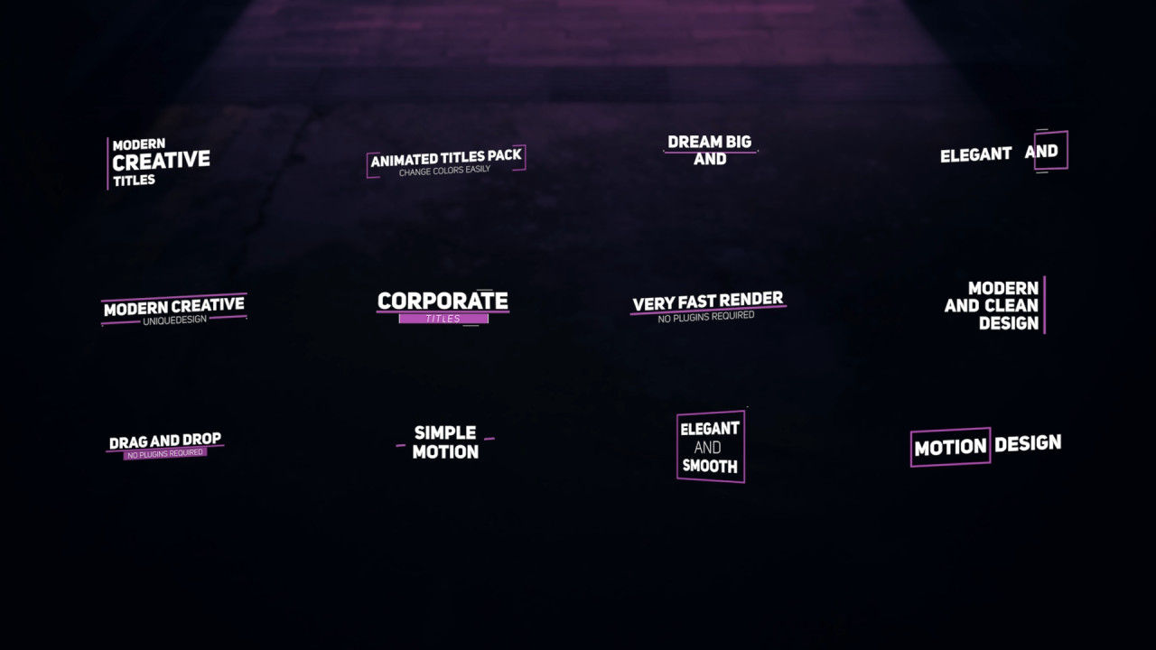 12个动态企业标题素材库精选pr模板