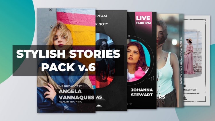 时尚创意的Instagram故事包素材库精选AE模板