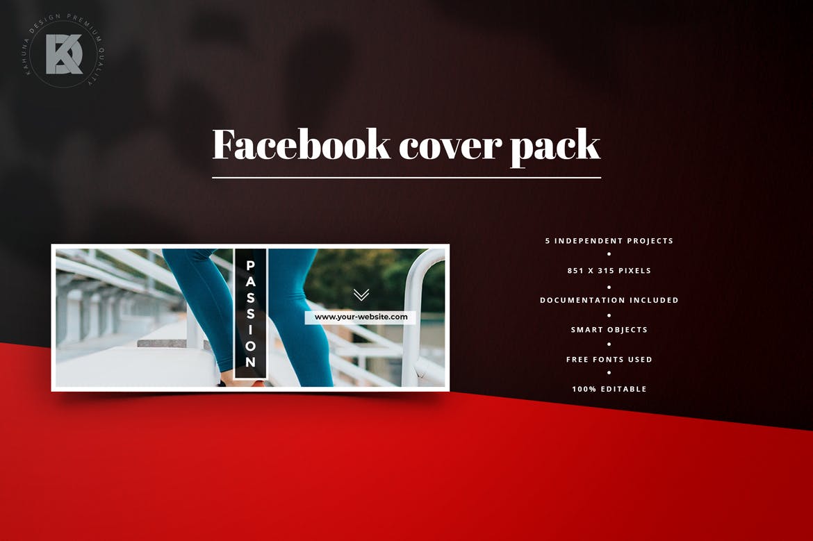 健身运动品牌Facebook封面设计模板素材库精选 Fitness & Gym Facebook Cover Pack插图(1)