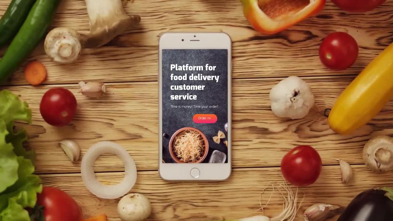 美食应用标志显示素材库精选AE模板