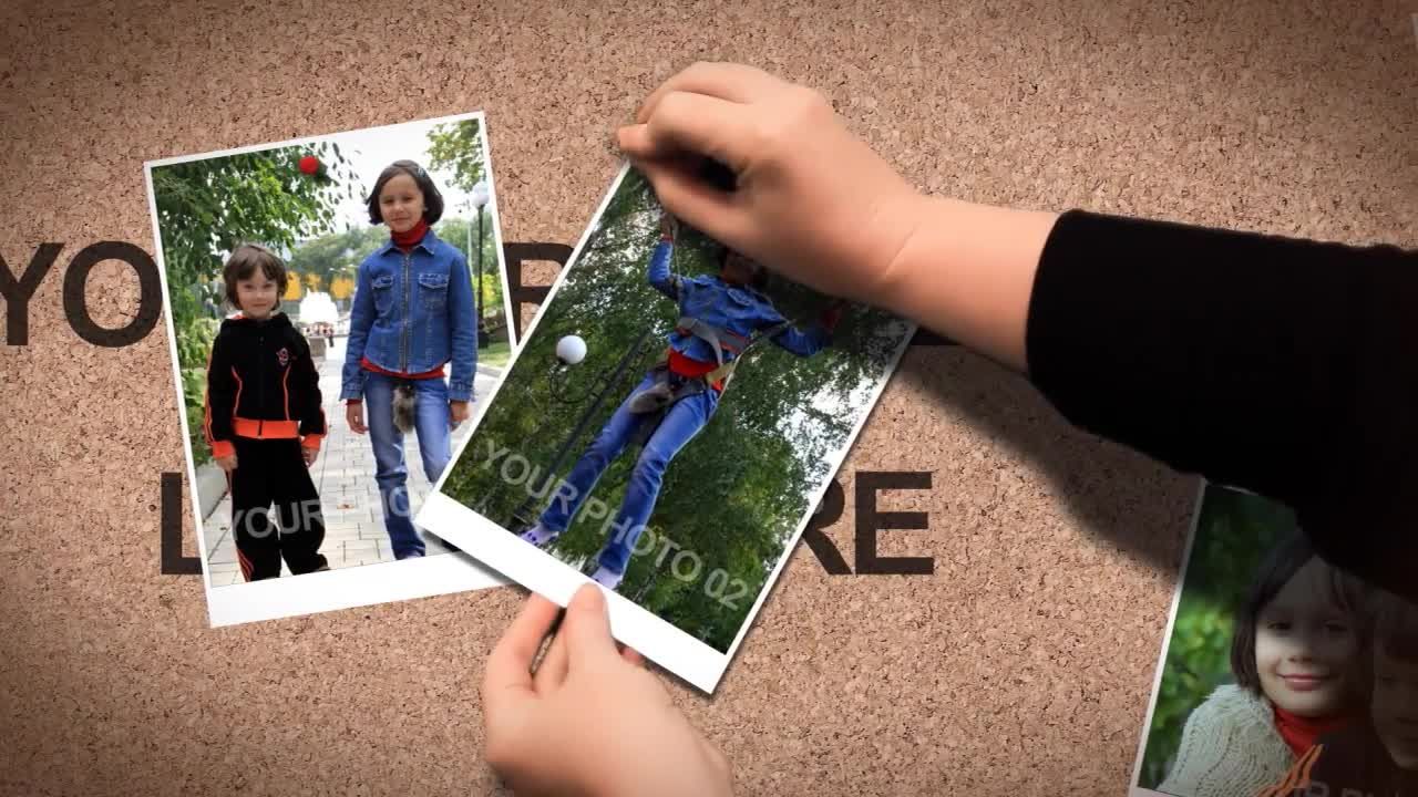 带有键控手跟踪相框效果的AE照片模板