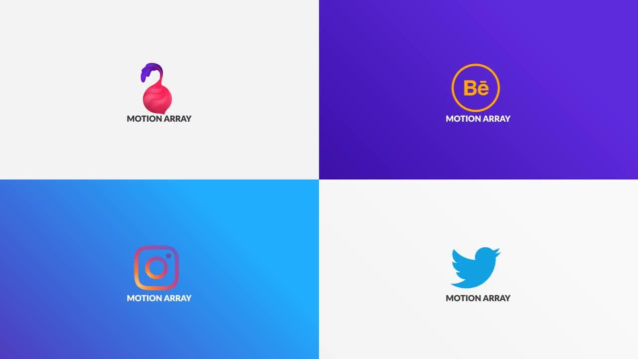 色彩鲜艳且富有创意的触电Logo 素材库精选AE模板