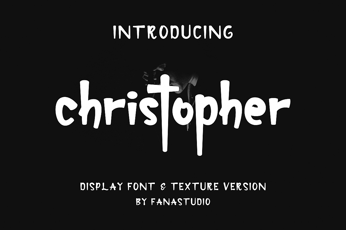 christopher-display font and texture versionRegular Font素材之家精选英文字体