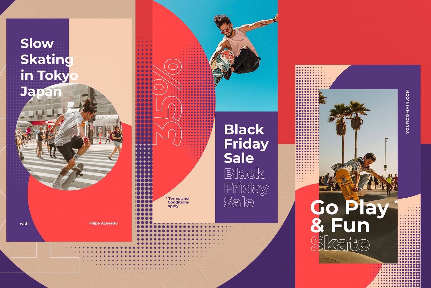 流行风格Instagram社交媒体品牌故事推广设计模板素材库精选 Sporta – Instagram Stories Template插图(1)