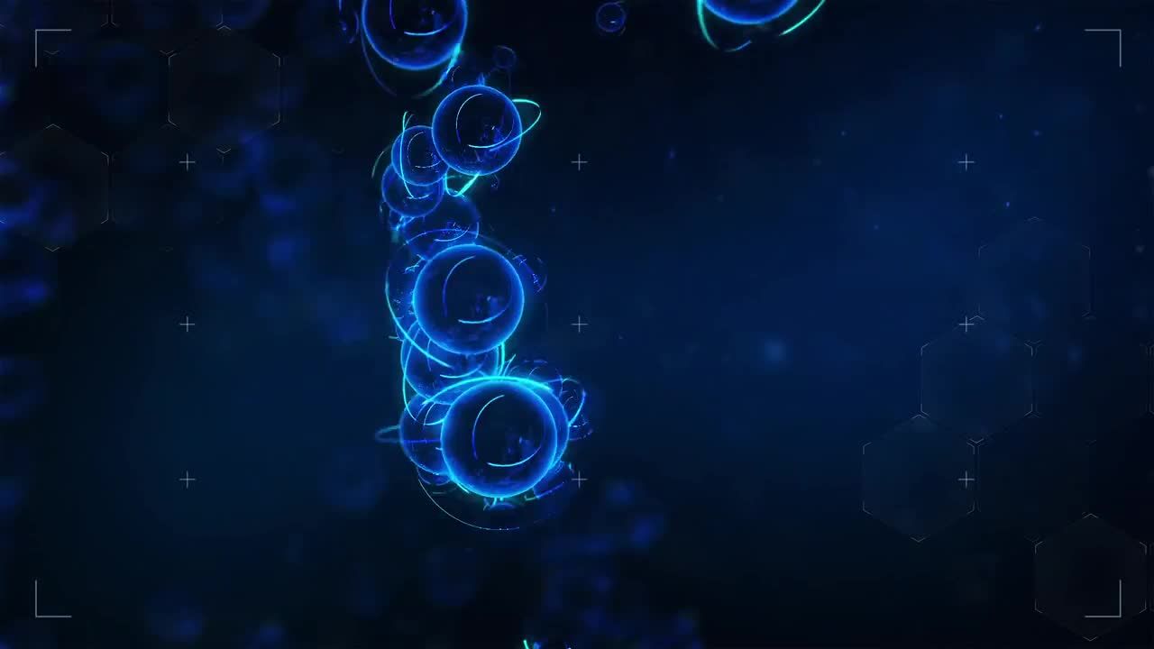 动态动画分子结构融合效果素材库精选AE模板