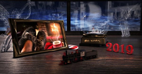 圣诞节冰雪世界雪人闪亮开场视频素材库精选AE模板 Christmas World