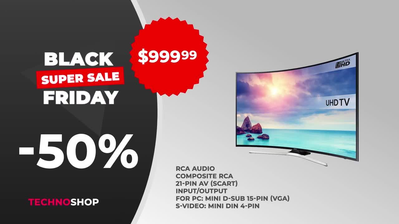 富有创意的星期五产品打折促销素材库精选AE模板