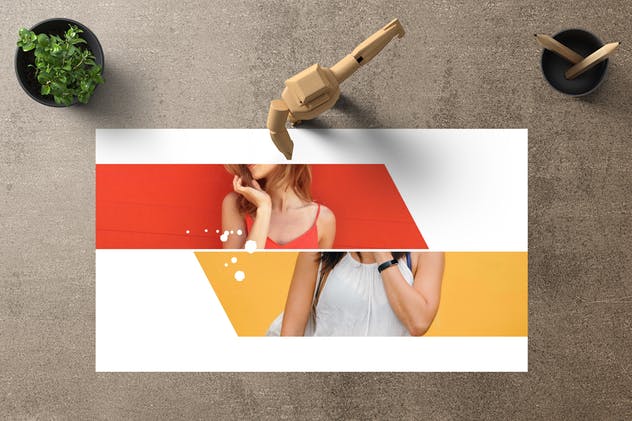 时尚杂志设计风格PPT幻灯片模板下载 MAGAZINE 2 Powerpoint template插图(2)