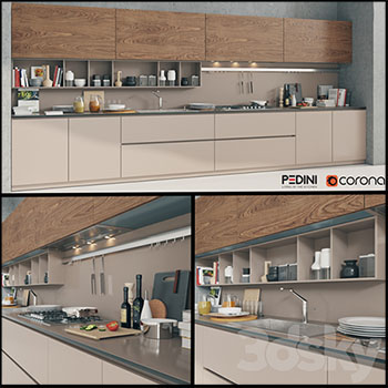 厨房橱柜和厨房用具整体素材之家精选3D模型