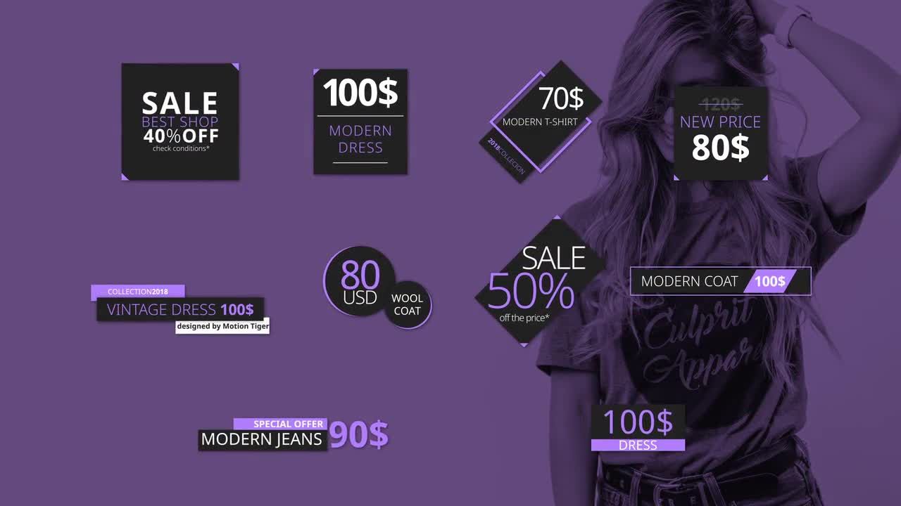 10个独特的现代商业促销标题素材库精选AE模板