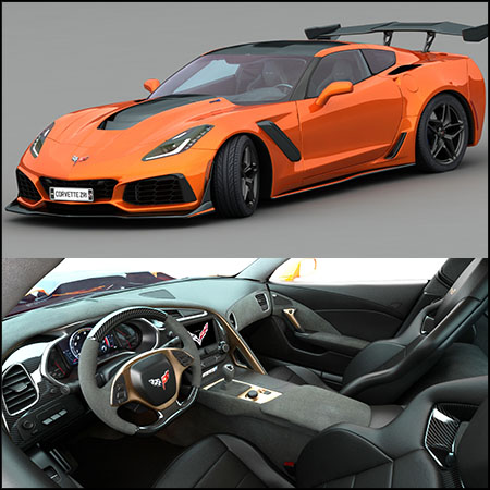 雪佛兰Corvette ZR1 C7 2018跑车素材之家精选3D模型