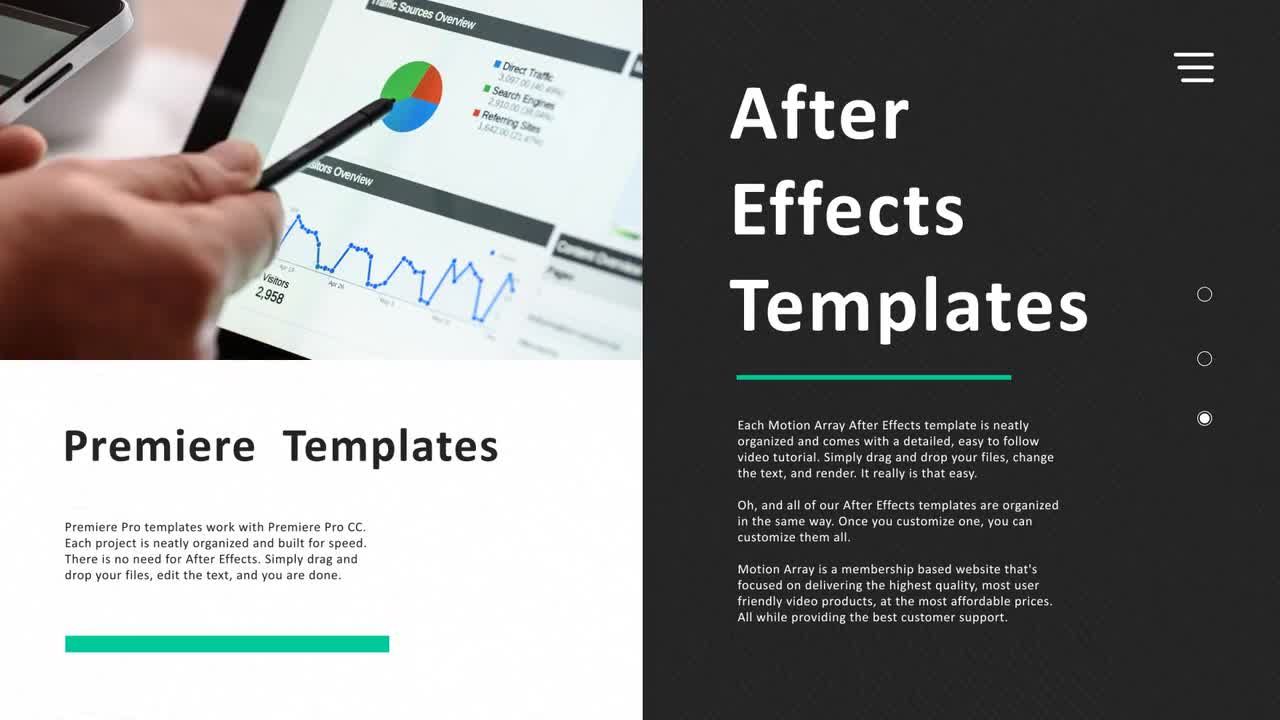 现代的公司简介文本动画素材库精选AE模板