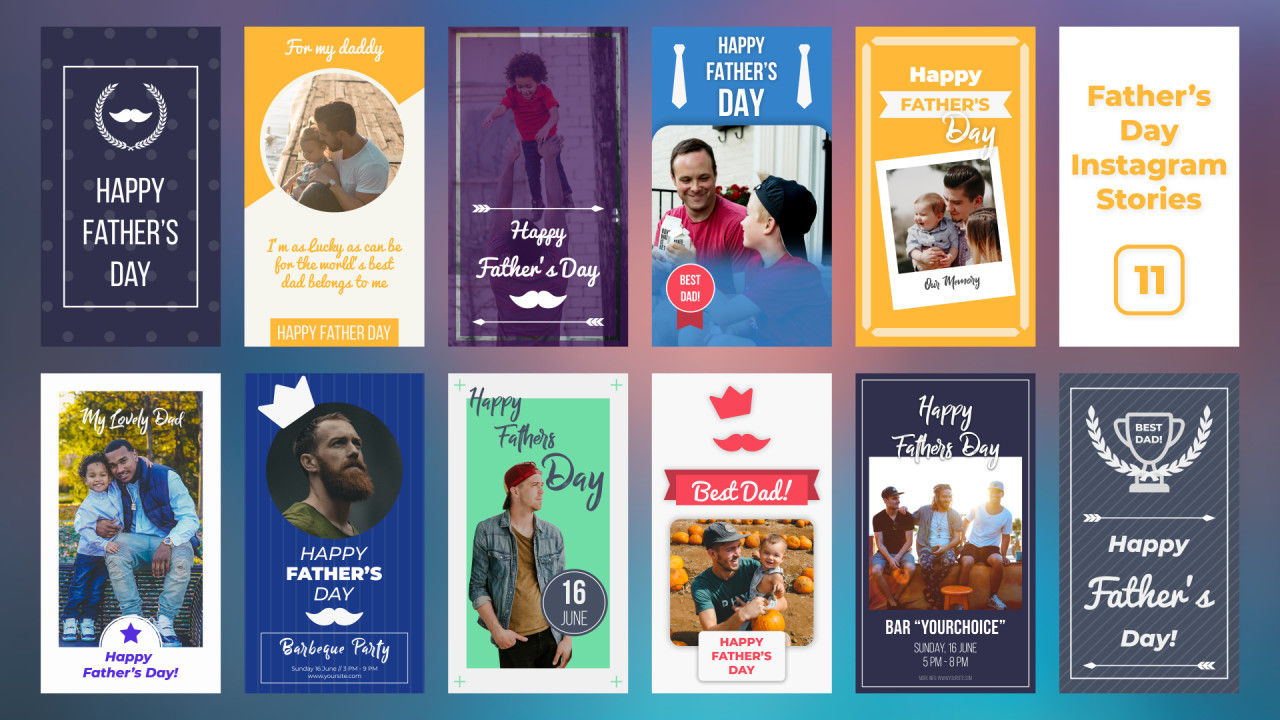 父亲节故事设计时尚的素材库精选AE模板