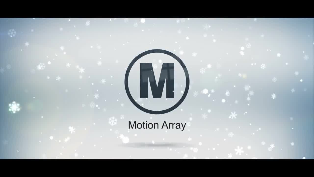 华丽的雪花效果logo动画素材库推荐PR模板