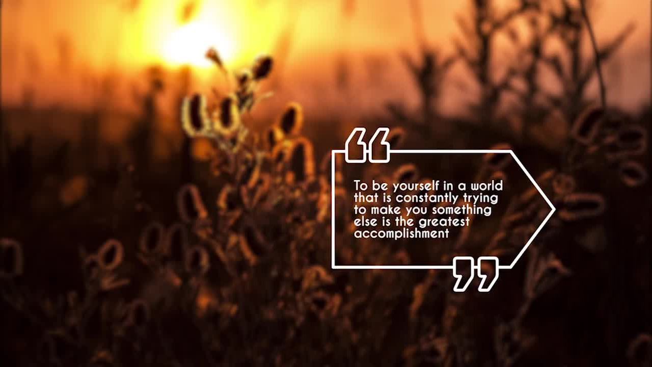 最小优雅的6个引号文本素材库精选pr模板