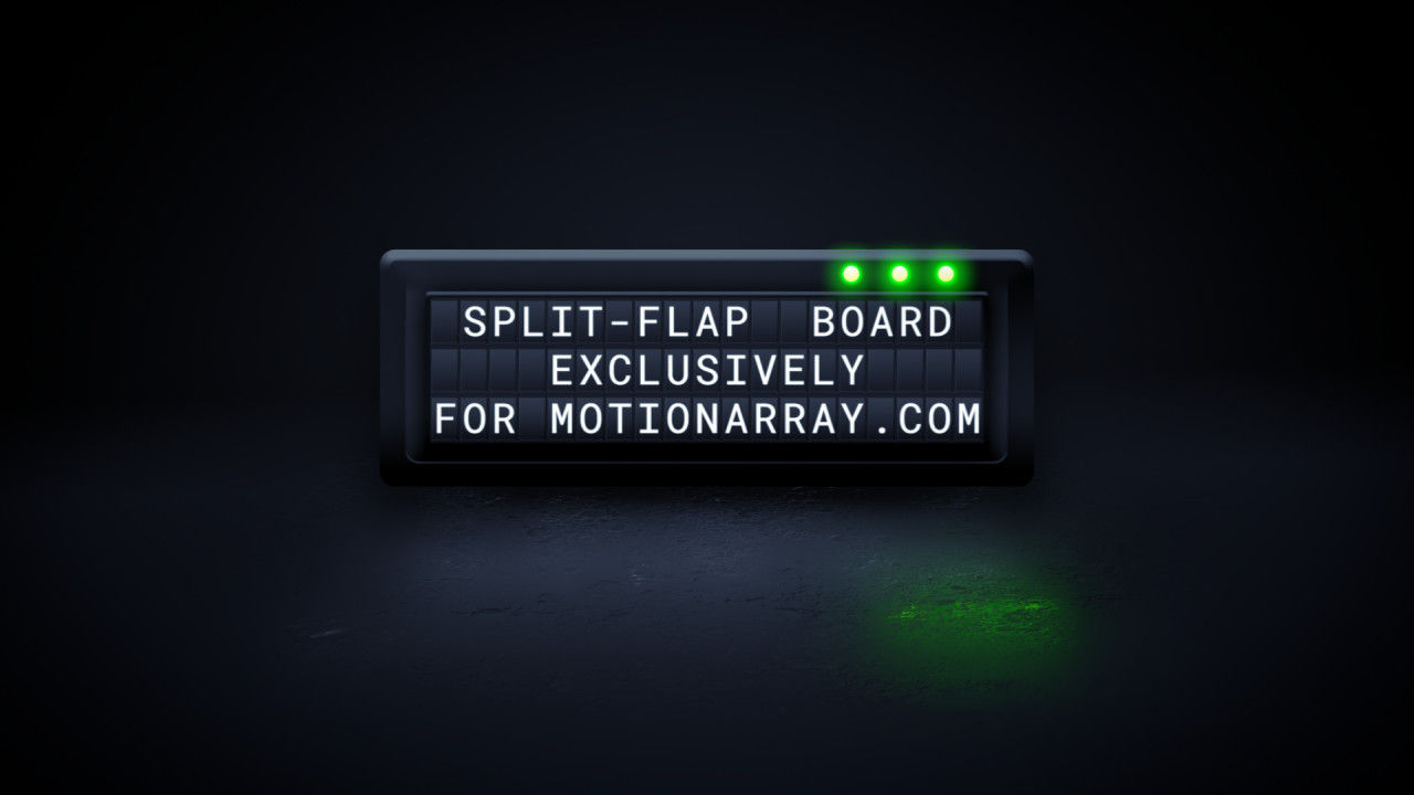 技术流翻板文字效果素材库精选AE模板