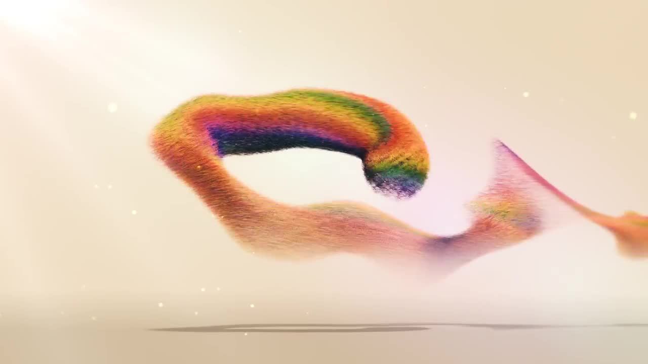 彩色粒子标志显示素材库精选AE模板