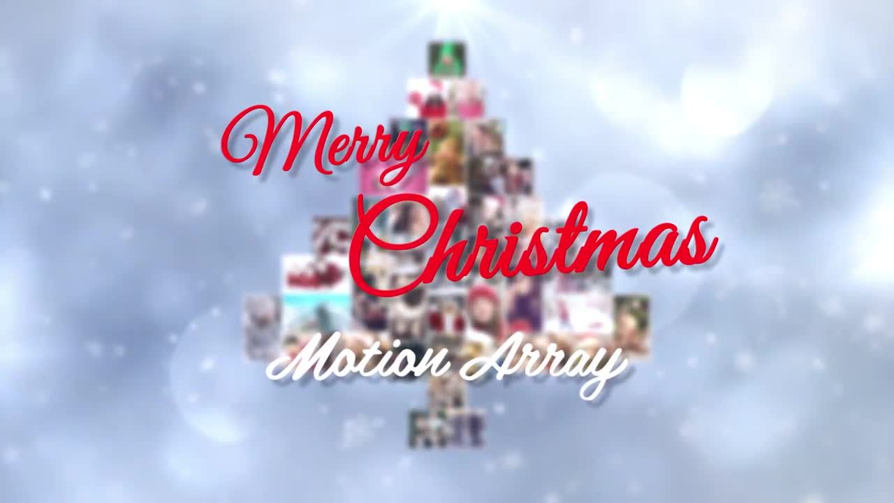 圣诞树轮廓照片展示素材库精选AE模板