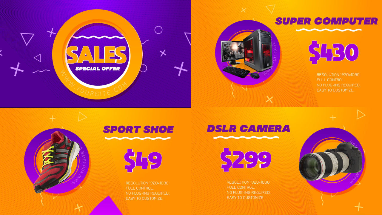 时尚设计的产品宣传素材库精选AE模板